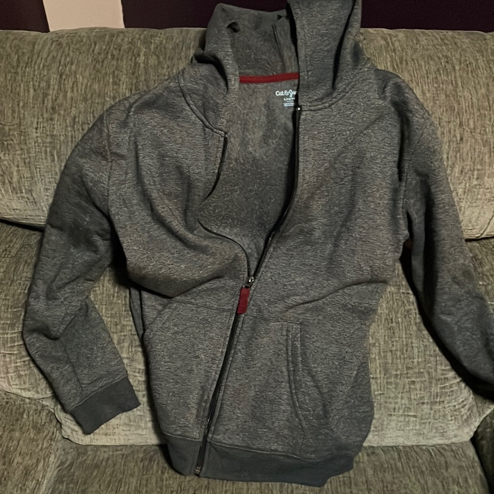 Dark Gray Zip Up Hoodie